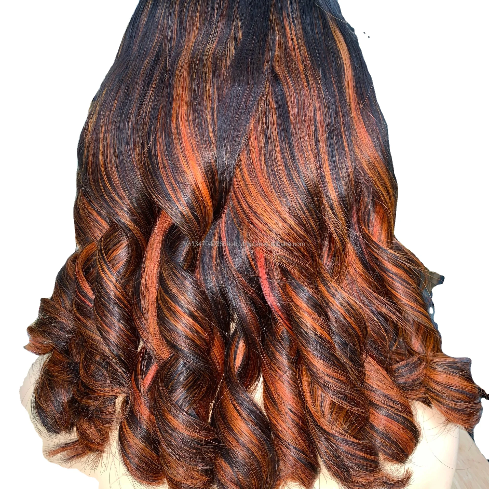 Super Double Drawn Vietnamese Hair Bouncy Curls Hair Wig Lace Wigs 100