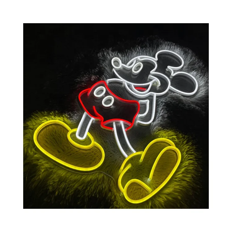 Neon Mic.key Mouse Cartoon Hero Neon Sign Home Decor Handmade Neon Sign ...