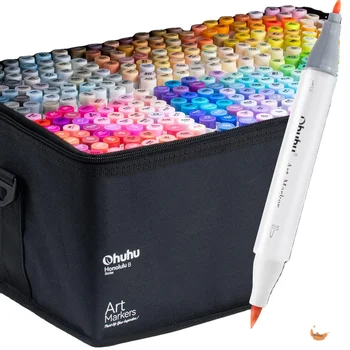Ohuhu 320 Colors Alcohol Markers Set - Brush & Fine Tip Art