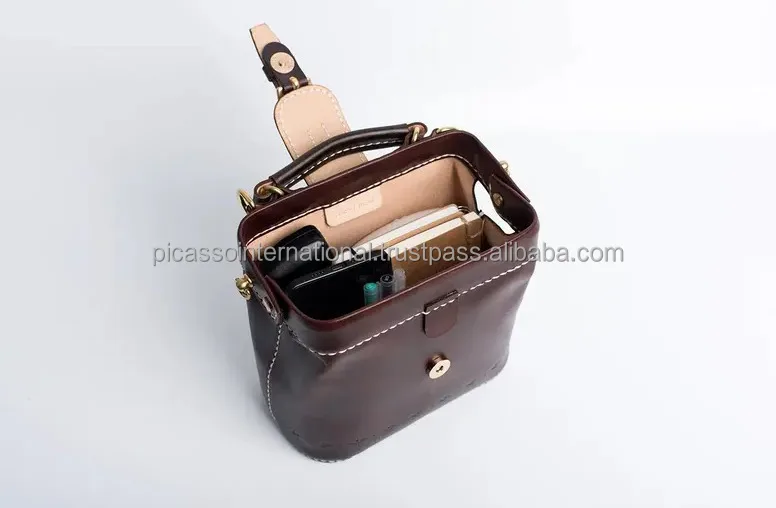 Fashion Style Cotton Lining Material Best Quality Wholesale Open Closure Type Underarm Shoulder Bag Genuine Leather Tote Handbag