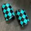 Turquoise & Black Checkered