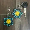 Turquoise & Black Checkered