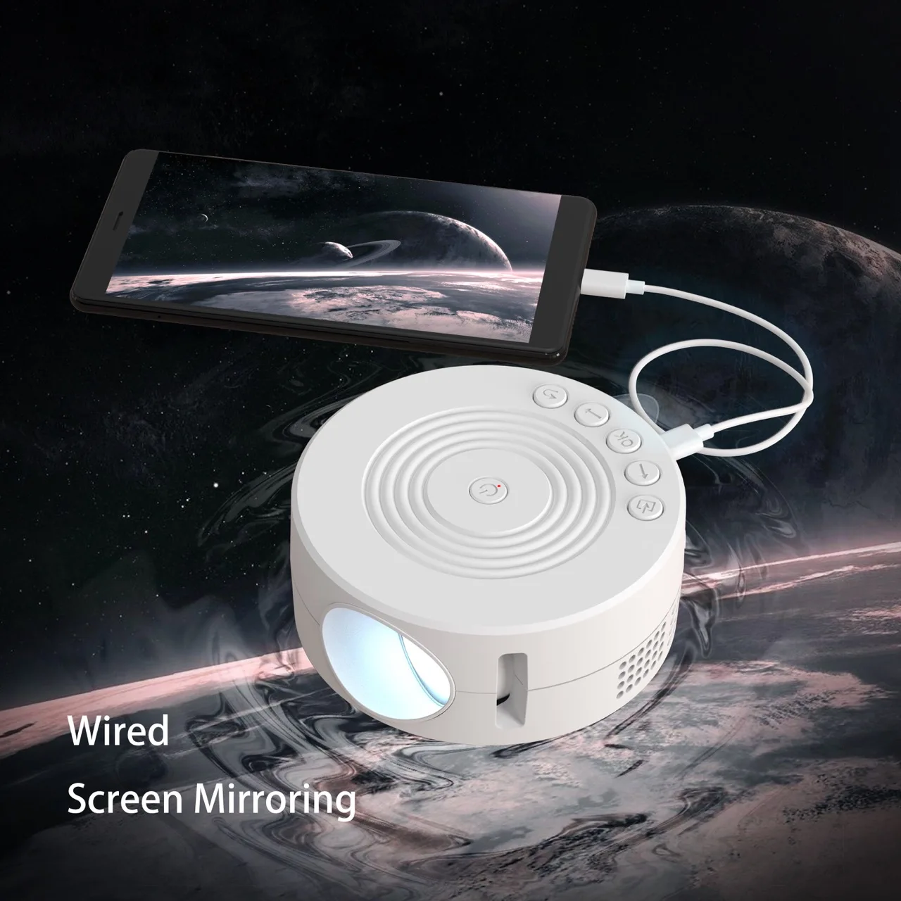 Customize Native 320x240 Small Projector 2023 New USB 2.4G Wi-fi Play Wired Connect E-book Operated by USB-C Built-in Speaker