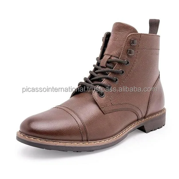 Wholesale Quantity Supplier of Superior Quality Men's Daily and Casual Wear Genuine Leather Shoes Classic Design Hiking Boots