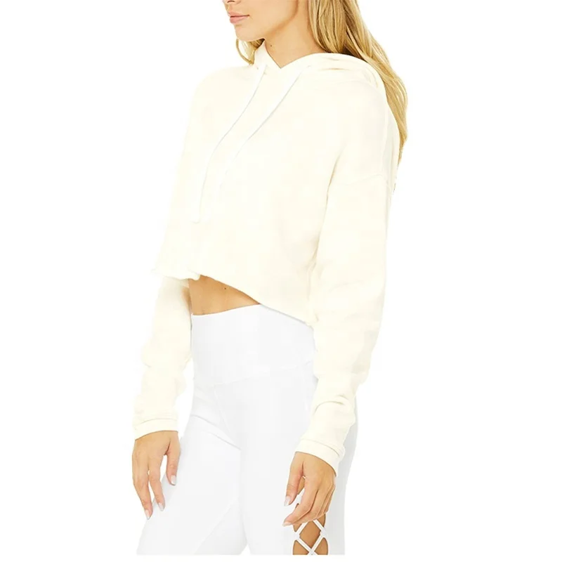 Pullover Crop Hoodie Zipper Hoodie,Crop 