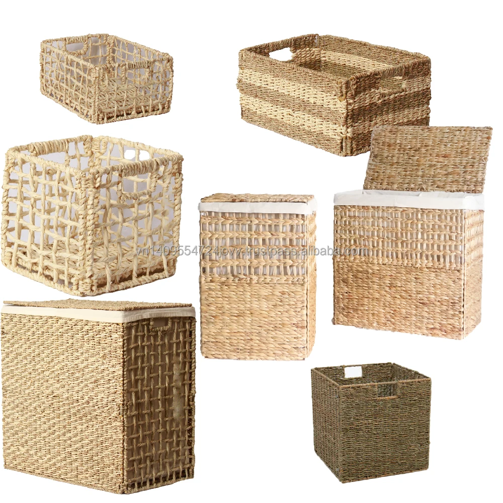 Seagrass Laundry Basket Ecofriendly Handmade With Handle From Keico