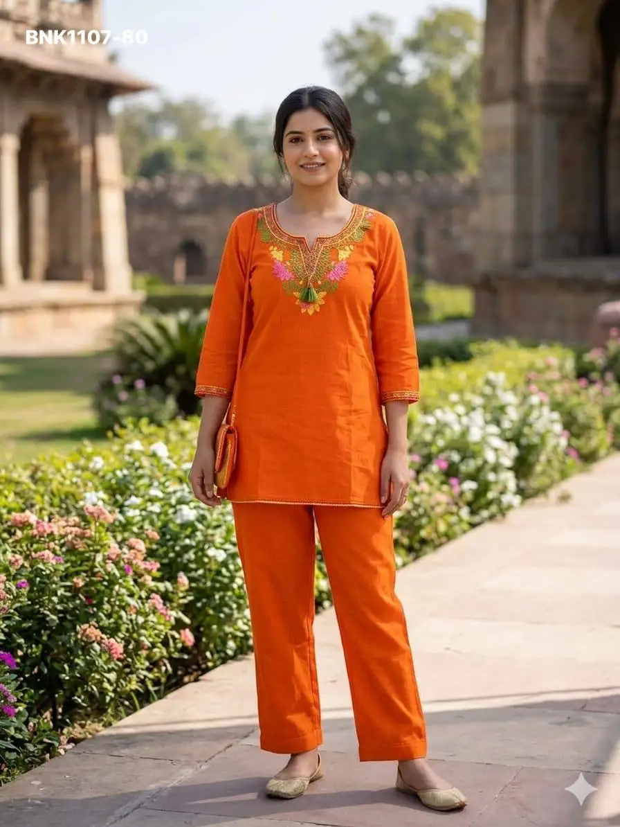 Modern Design Trending Khadi cotton with Floral Embroidery work