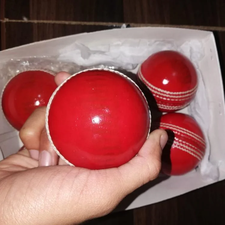 2025 Hand Stitch Made Leather Red 4.5 Oz. Cricket Balls