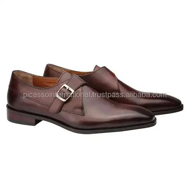 Genuine Exporter of Best Quality Modern Design 100% Genuine Leather Monk Formal Shoes Boots for men from Indian Manufacturer