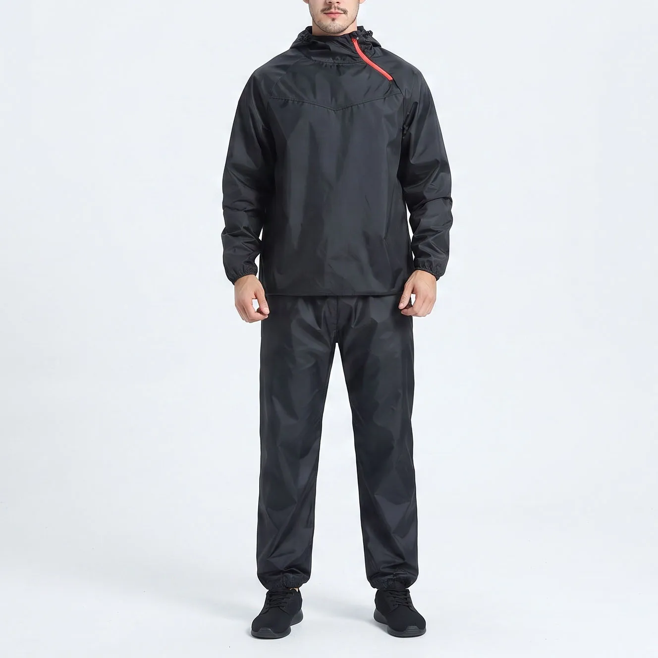 High Quality Eco Polyester/Nylon Heavy Duty Solid Sauna Suit Men Women Weight Loss Gym Fitness Workout Leisure Bottoms