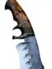 Dark Metal Guard, & Rich Burl Wood Handle