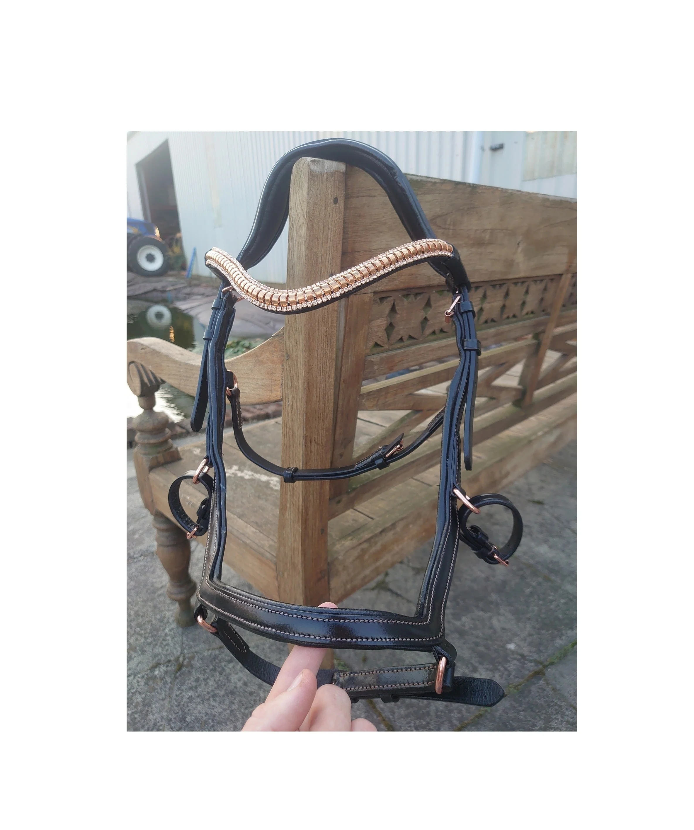 Best Quality Horse Leather Bridle Anatomic Dressage Snaffle Bridle