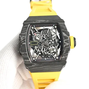 New Trendy Stylish Carbon Fiber Sport Men's Mechanical Watch Waterproof Comfortable Durable High-Quality Classic Automatic Watch