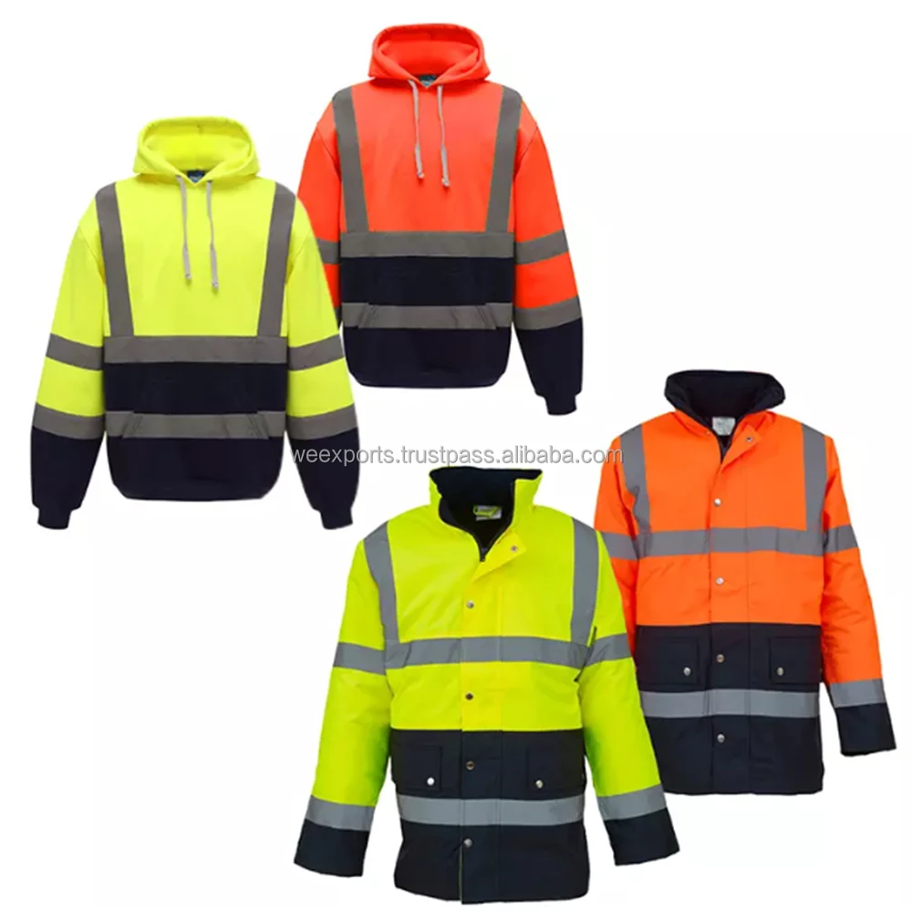 Construction Safety Shirt Hoodies Long Sleeve Reflective Safety Shirt