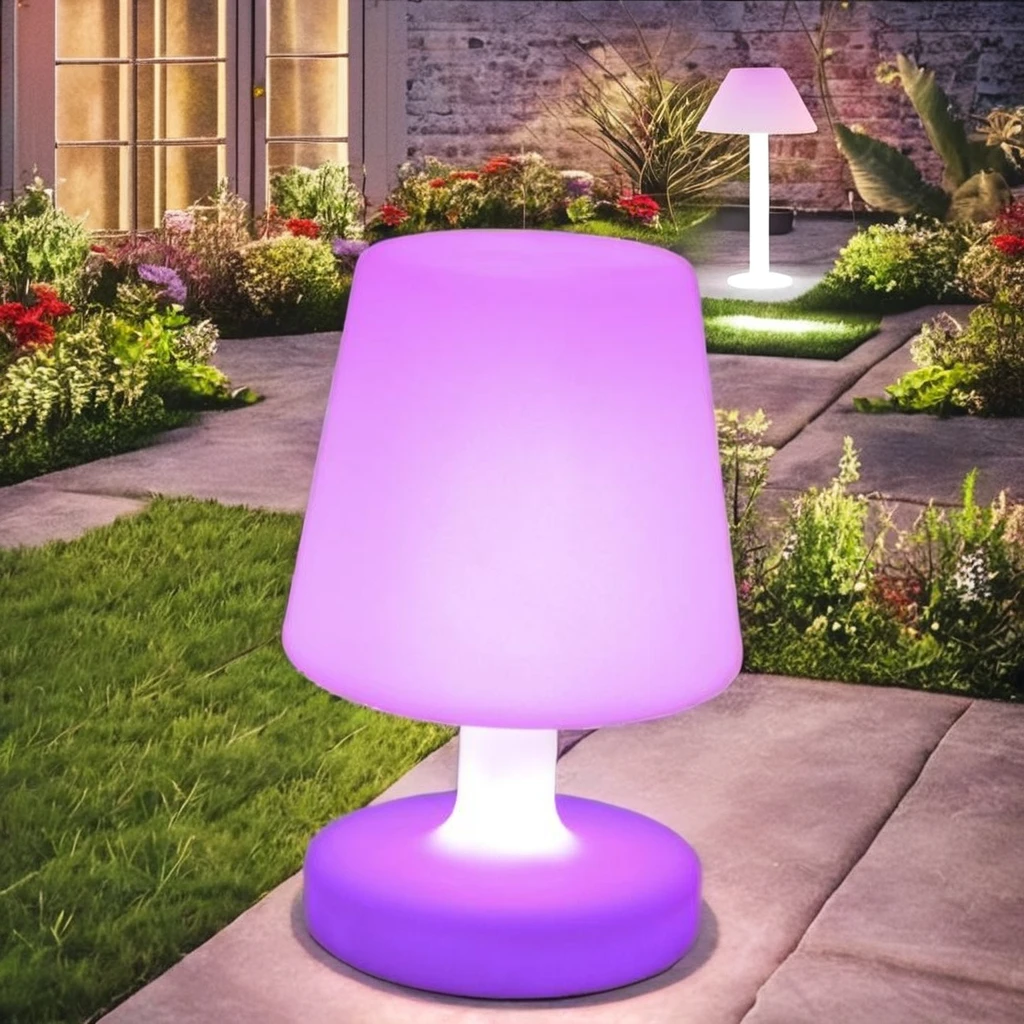 16 RGB Colors LED Decorative Table Lamp with Wireless Remote Control - Dimmable Ambient Mood Light for Bedroom Living Room Home Decor