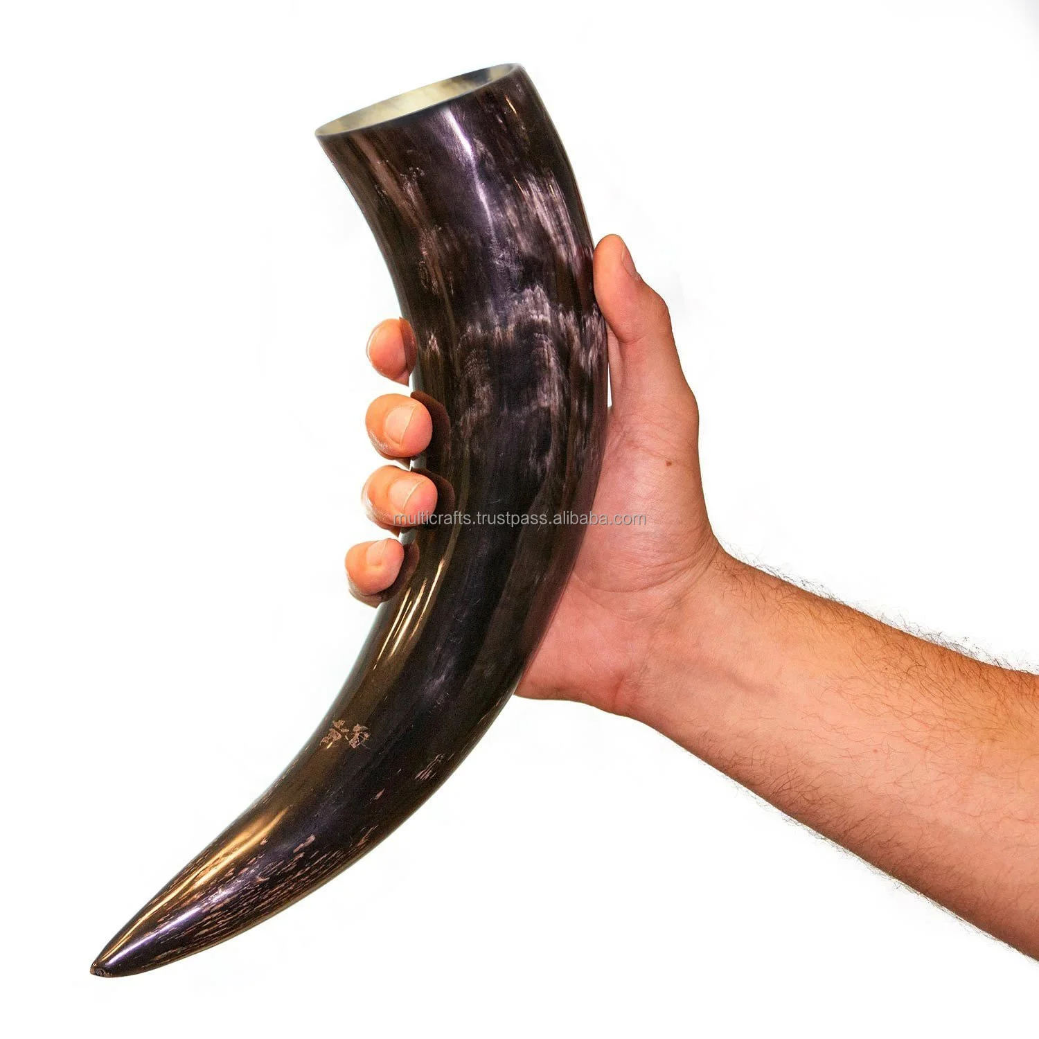 Viking Drinking Beer Horn Glass Best Quality Natural Han Made Viking