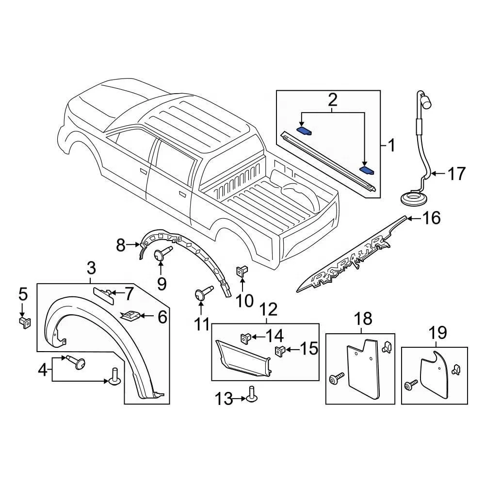 Fo1792105 Rear Bumper Trim Plug Moulding Oem Fl3z99290d90ab Fl3z