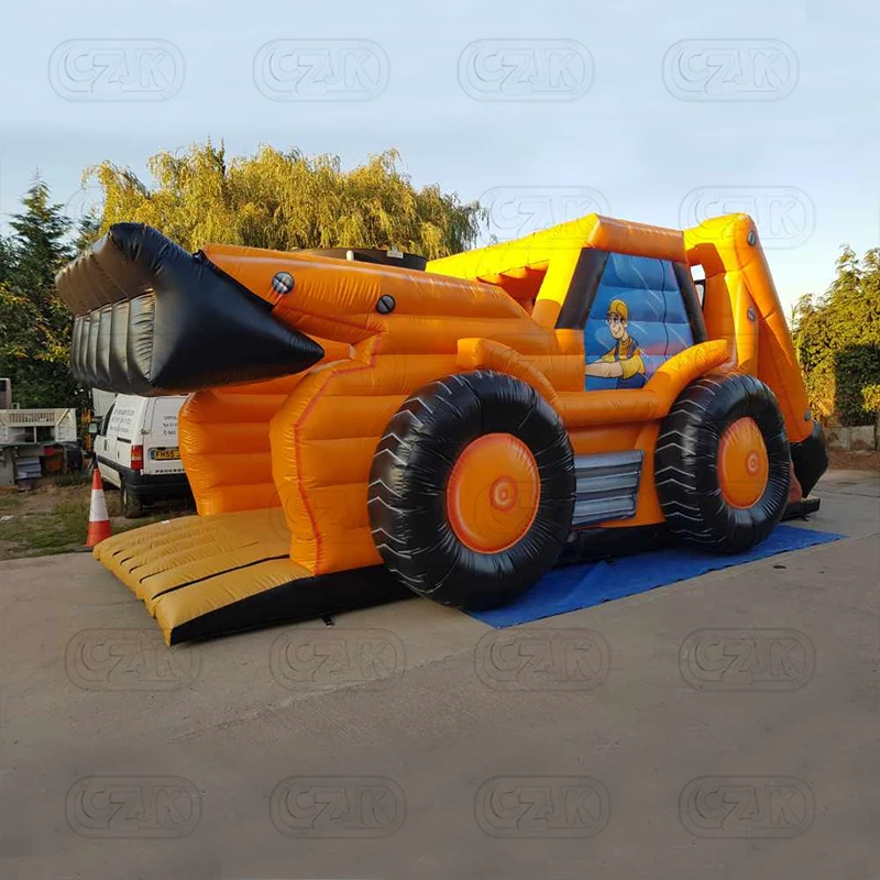Moonwalk Large Inflatable Excavator Bouncer Bouncing Jumping Bouncy Castle Jumper Digger Bounce House