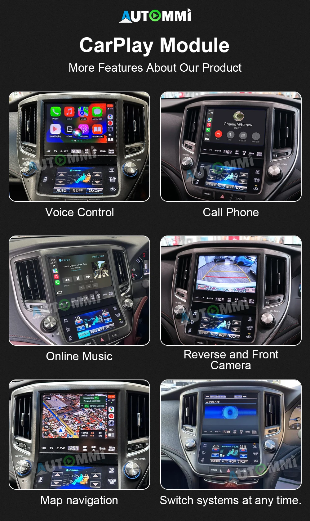 Wireless Apple CarPlay & Android Auto Multimedia Box for Toyota