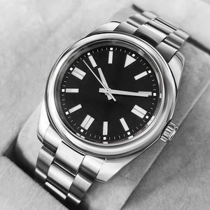 2026 New Custom Men's Automatic Calendar Elegant Casual Waterproof Mechanical Watch Glass Hands Stainless Steel Automatic Watch