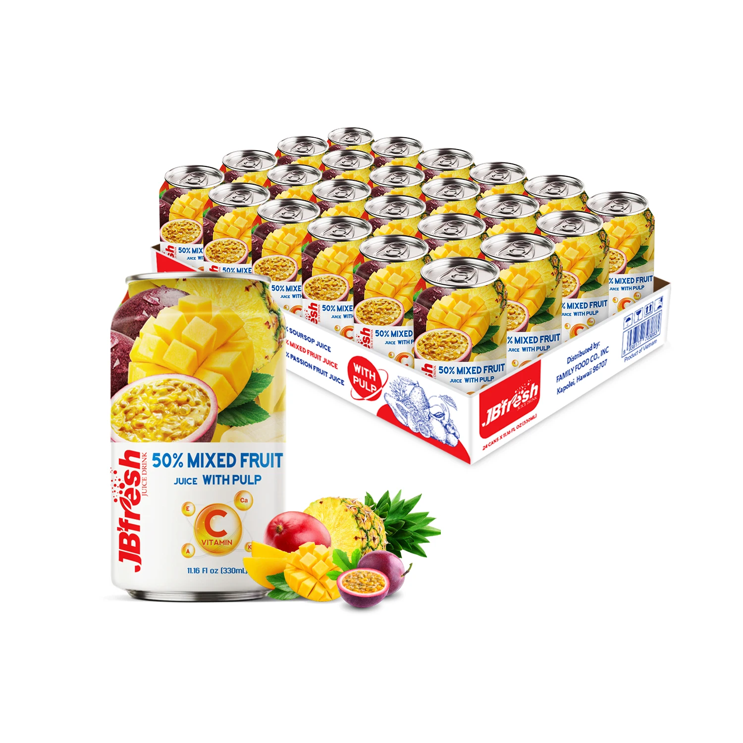 Vietnamese Soft Drinks Fresh and Cheap Price Wholesale Supplier Nawon Juice Drinks Tropical Flavor ISO HACCP HALAL Certified