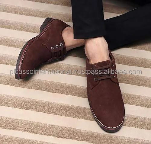 Best Buy Bulk Quantity Supply OEM High Quality Men's Casual Office Party Wear Swede Genuine Leather Shoes from Indian Supplier