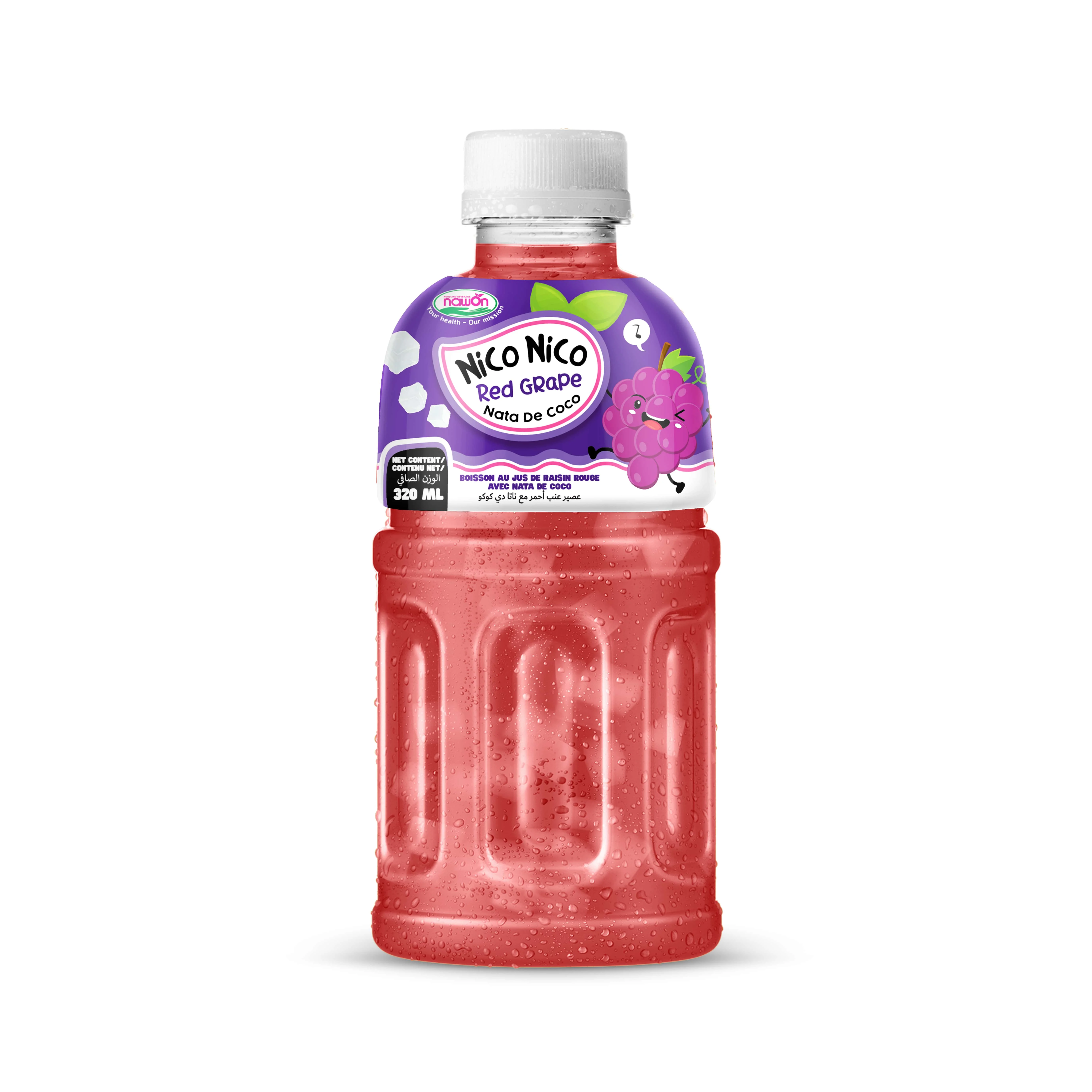 Free Design Label 325ml NAWON Nata De Coco Drink Fruit Juice Nata PET Bottle Bottle Packaging VIETNAM Rani Juice Juice Oem