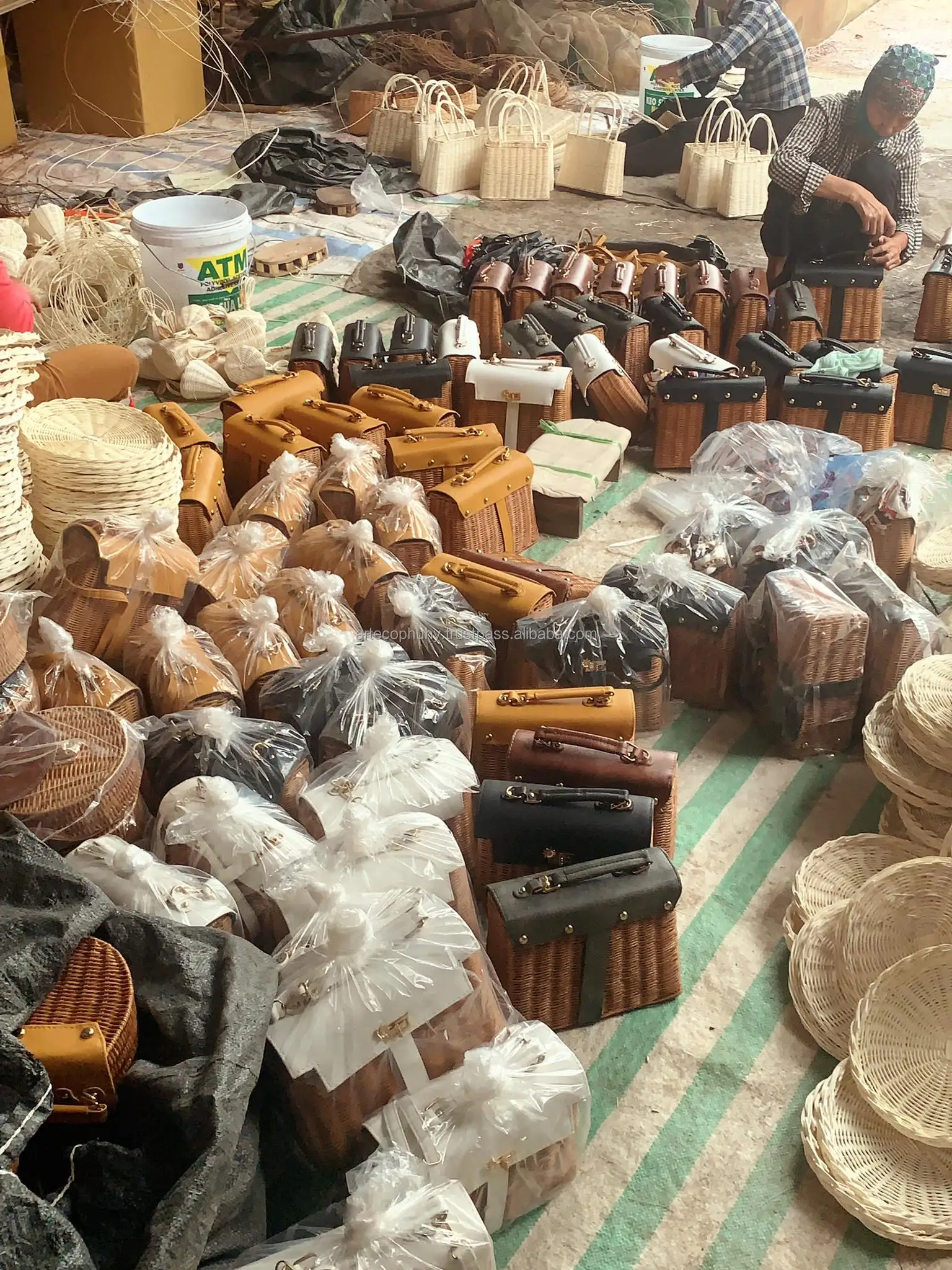 Cheapest Rattan Pendant Light Set Natural Color Lamp Shade Rattan Made