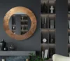 Copper & Bronze with Black Botanical Print