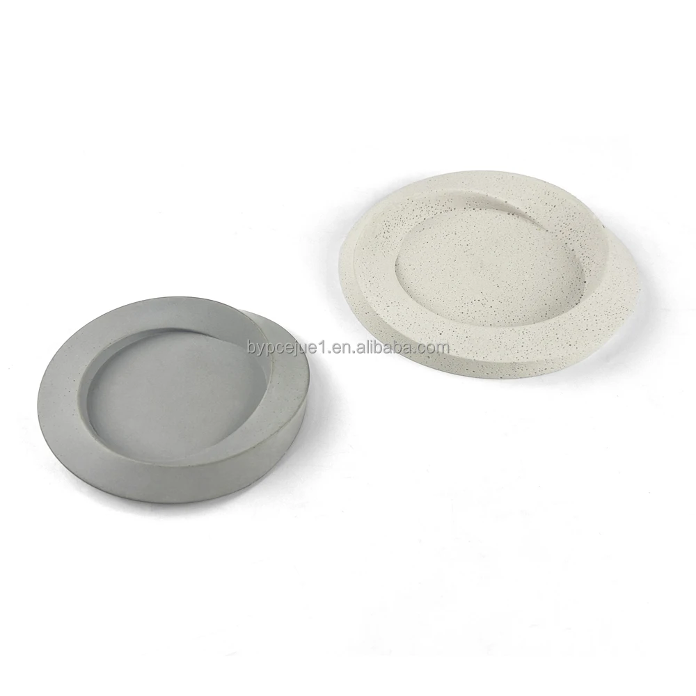 Custom Minimalist Marble Ash Tray with Logo Unique Size and Shape for Smoking Cigars Custom Color Logo Cement Ashtray