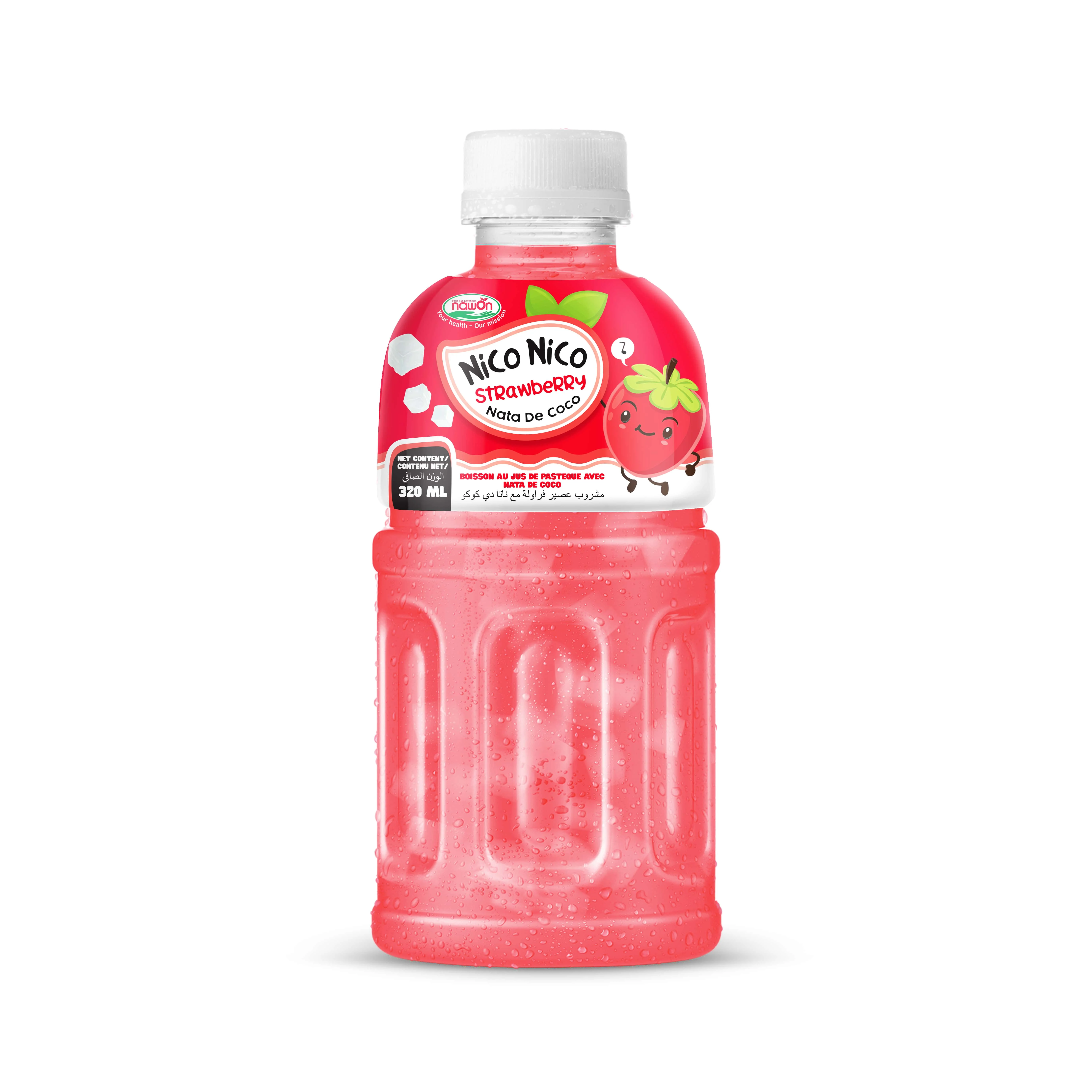 Free Design Label 325ml NAWON Nata De Coco Drink Fruit Juice Nata PET Bottle Bottle Packaging VIETNAM Rani Juice Juice Oem