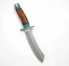 Cuir brun chaud, bleu turquoise éclatant