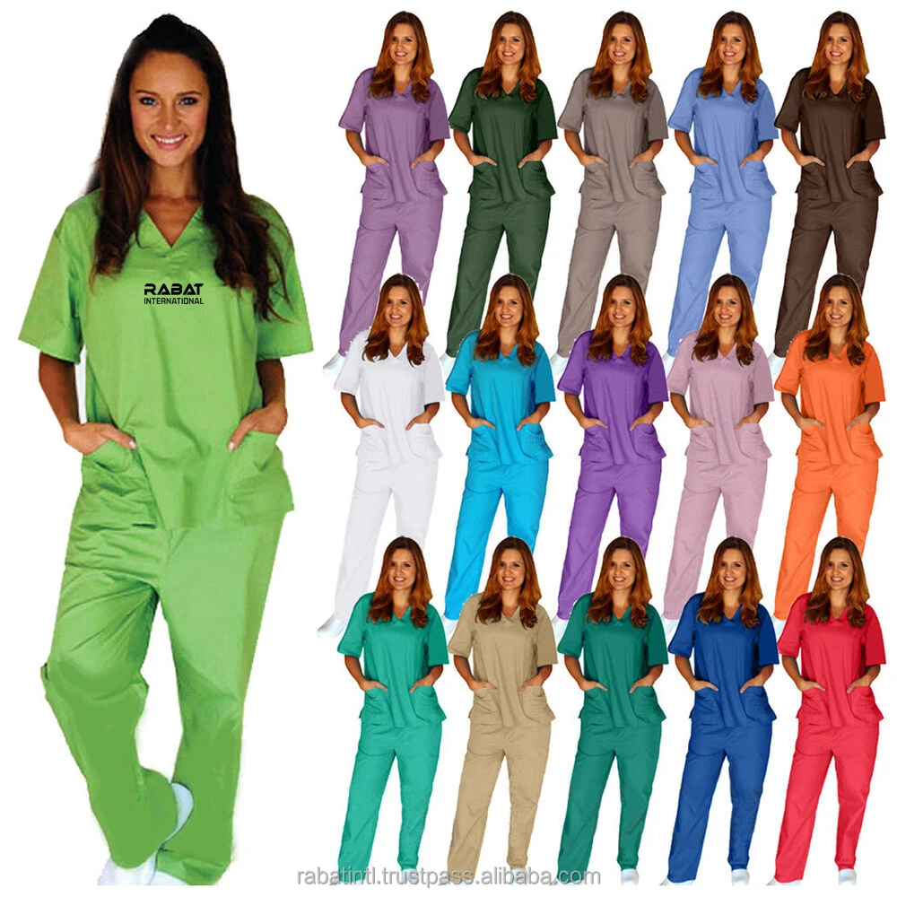 Dental Clinic Nursing Uniform Sets Short Sleeve Medical Scrubs Uniforms ...