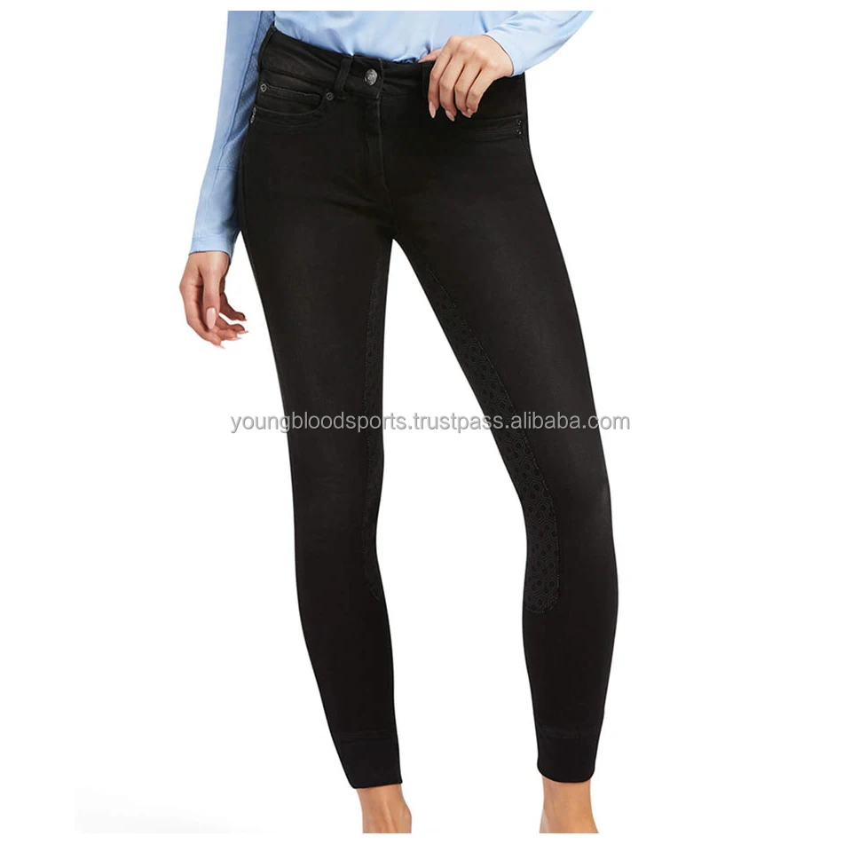 Women Children Horse Riding Denim Pant Equestrian Horse Riding Denim