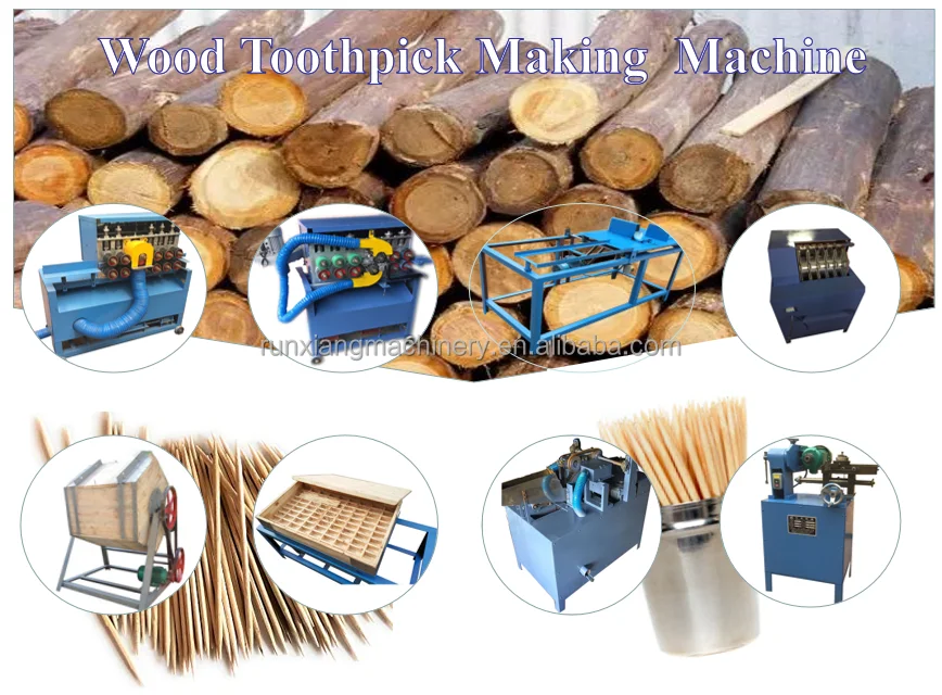 Wooden Toothpick Production Line Wooden Toothpick Making Machines