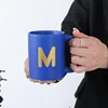 custom alphabet blue ceramic Mug (M)
