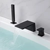 Black - extended seven-character water outlet three-piece set