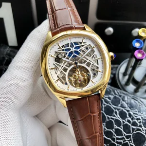 New High-quality Gold Multi-functional Fashion Business Men's Mechanical Watch Classic Retro Elegant Skeleton Automatic Watches