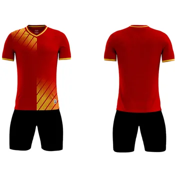 Ready to Ship Mesh Football Uniforms Shirts Soccer Jerseys Sets for Team Scrimmage Quick Dry Athletic Shorts Personalized Logo