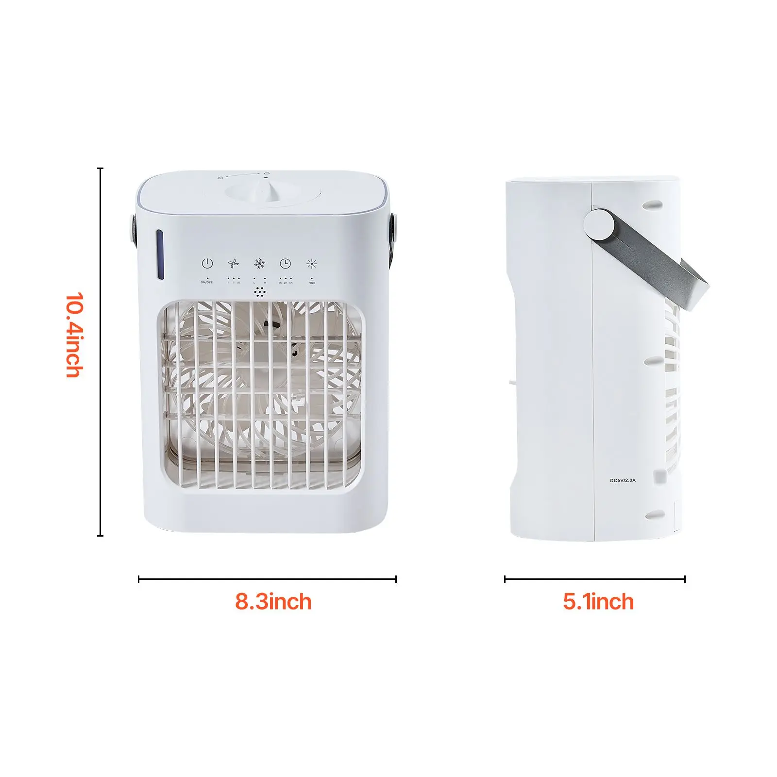 Evaporative Air Cooler, Portable, 4-in-1, 700ml, 0.7H - detail 6