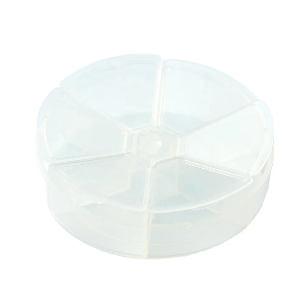 Kwang Hsieh Six Partition Candy Box Style Round Plastic Food Container