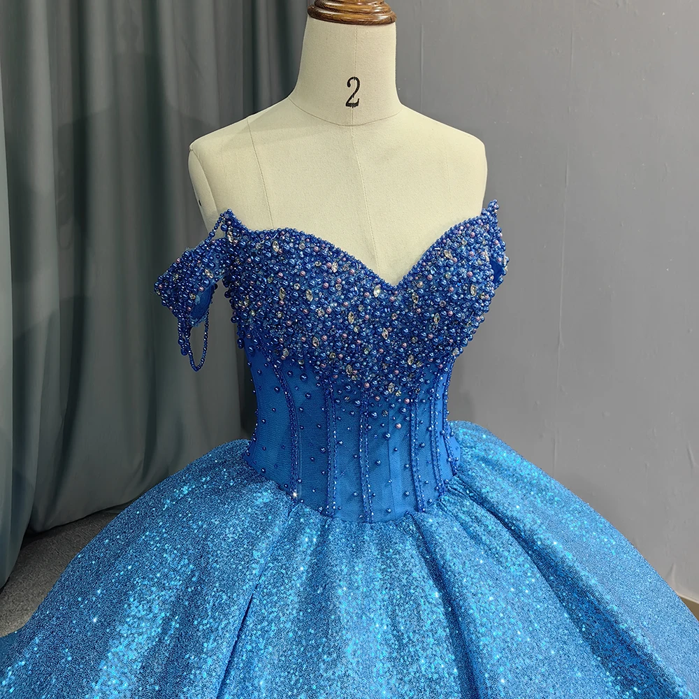 Jancember DY6628 Bling Empire Pearls Quinceanera Party Girls