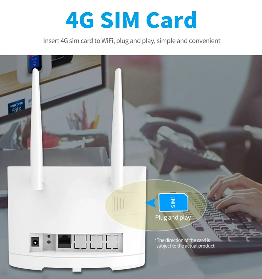 300 Мбит/с беспроводной Lte мобильный роутер Hotspot Wifi 4g Роутер с Sim-картой