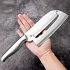 Couteau à canne à sucre tout acier argenté-grande taille
