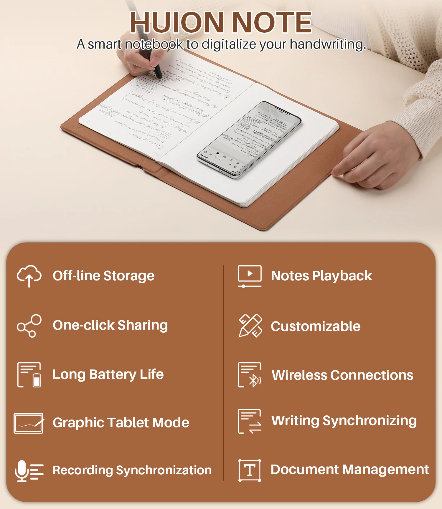 Huion Note X10 - Smart Digital Notebook for Students & Professionals