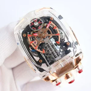 2026New High-quality Business Fashion Sporty Trend Men's Mechanical Watch Custom Transparent case Automatic Luxury Brand Watches