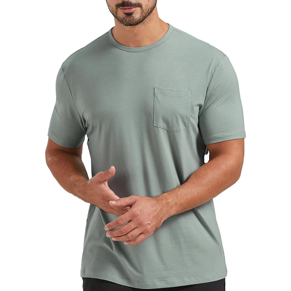 Men's T-shirts Regular Fit 100% Cotton Breathable Material Digital Printing Front Logo Short Sleeve Casual Quick Dry T-Shirts