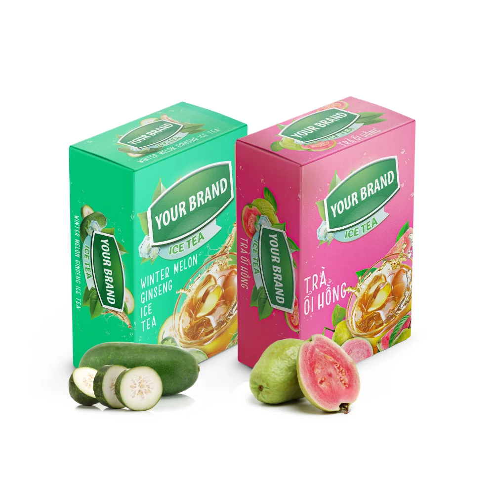 Thee Premix Poeder 3in1 Pittige Poederdrank Sachets Theedoos Verpakking Ins