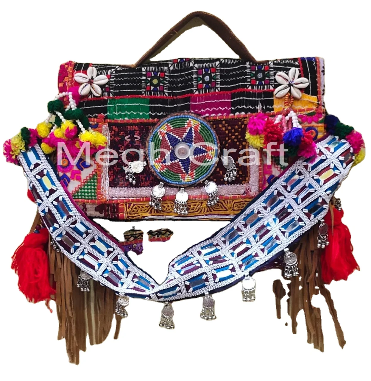 Handmade Banjara Handbag Boho Gypsy Vintage Embroidery Fringe Bag