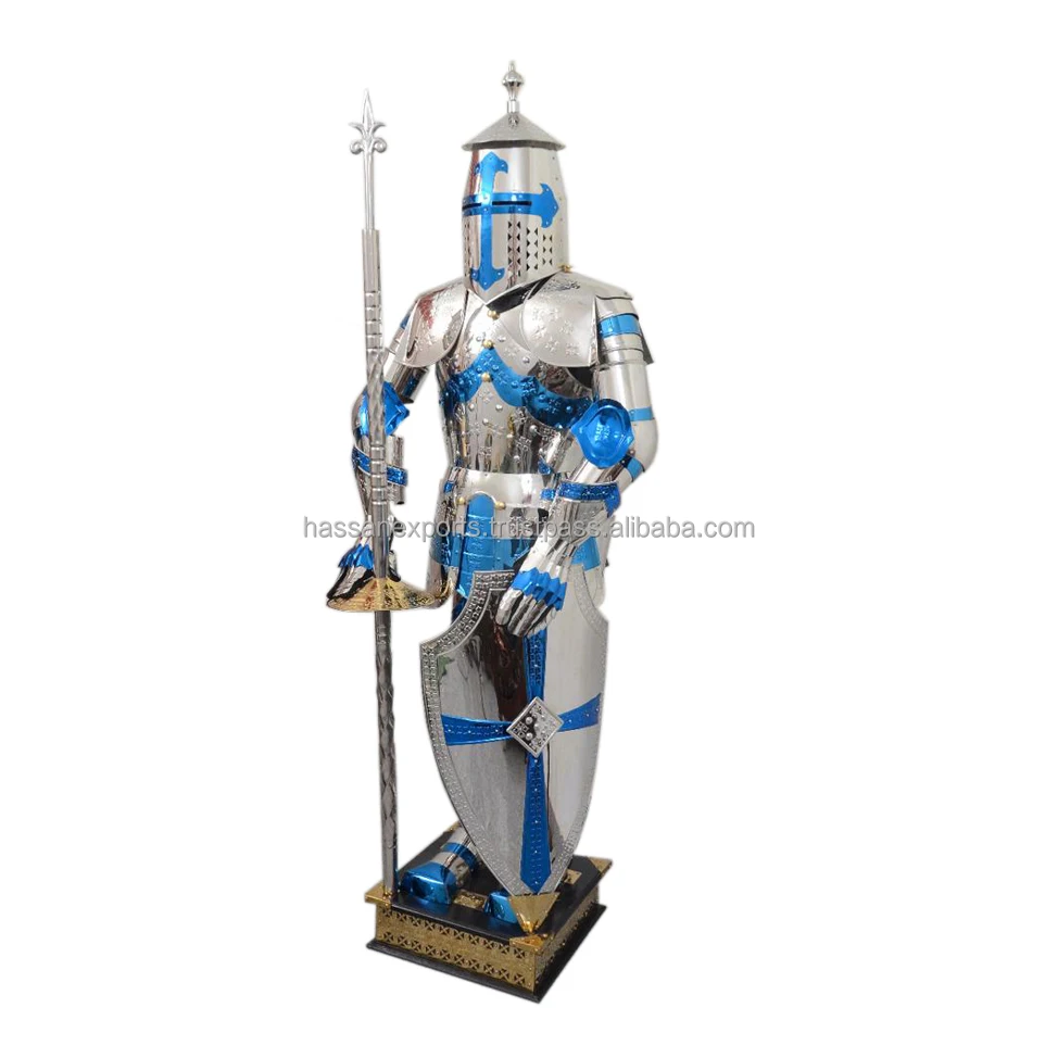 Medieval Knight Suit Of Full Body Armour Stainless Steel Templar Combat Armor 
